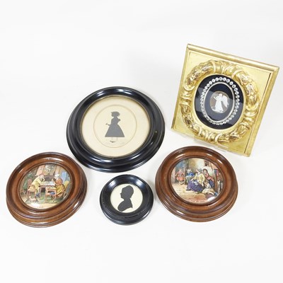 Lot 114 - English school, 19th century, a silhouette...