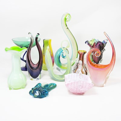 Lot 183 - A Mdina style coloured glass sculpture, 16cm...