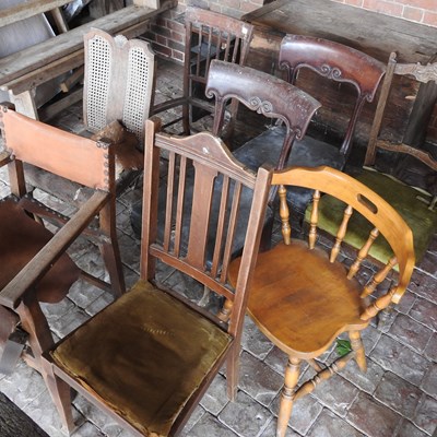 Lot 27 - A collection of nine various 19th century chairs