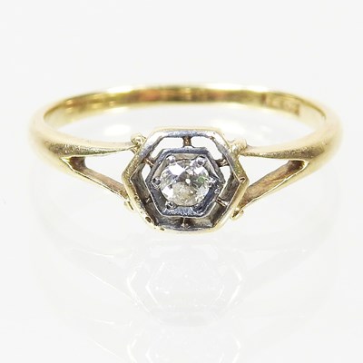 Lot 56 - An 18 carat gold diamond solitaire ring, of...