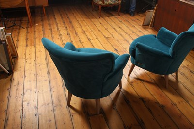 Lot 75 - A pair of modern The Lounge Co blue...