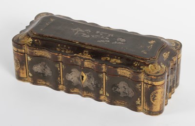 Lot 325 - A 19th century Chinese lacquered and gilt...