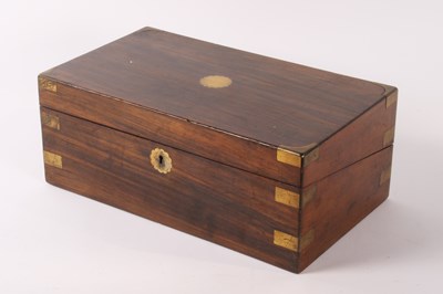 Lot 305 - A Victorian walnut writing slope, having an...