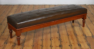 Lot 313 - A 19th century mahogany brown button...