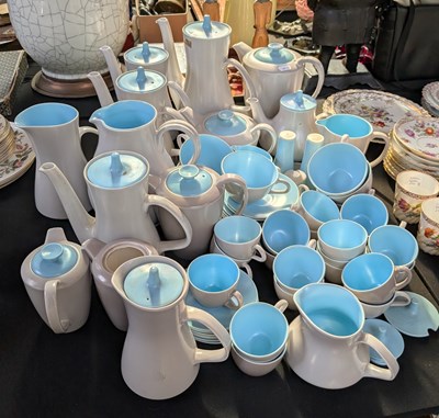 Lot 744 - A collection of Poole pottery grey and blue...