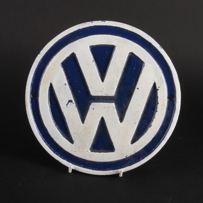 Lot 686 - A painted cast iron VW Volkswagen sign