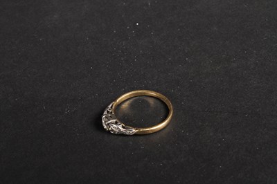 Lot 106 - An 18 carat yellow gold and platinum diamond...