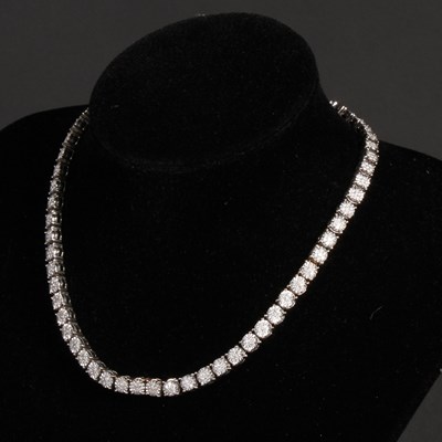 Lot 6 - An impressive 18 carat white gold diamond...