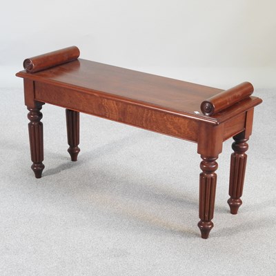 Lot 203 - A hand made Regency style mahogany window seat,...