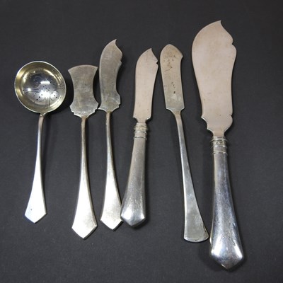 Lot 19 - An early 20th century continental silver part...