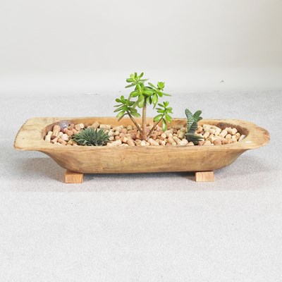 Lot 188 - An antique treen dough trough, converted into...