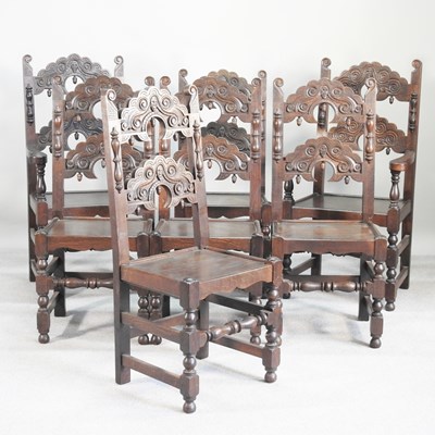 Lot 165 - A set of seven 17th century style Derbyshire...