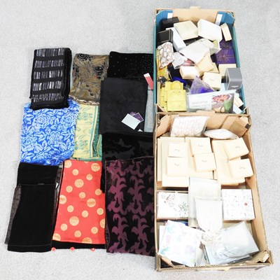 Lot 491 - A collection of silk scarves and jewellery boxes