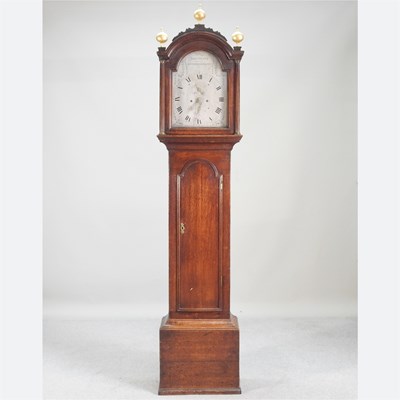Lot 68 - A George III oak cased longcase clock, the...