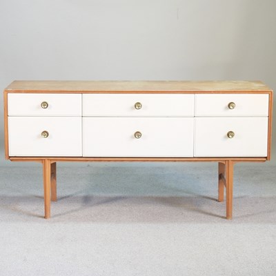 Lot 204 - A 1960's teak and painted sideboard, by Meredew