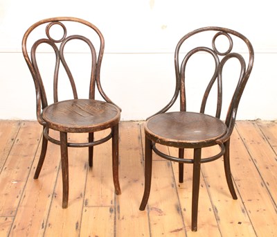 Lot 472 - A pair of Thonet-style bentwood cafe chairs