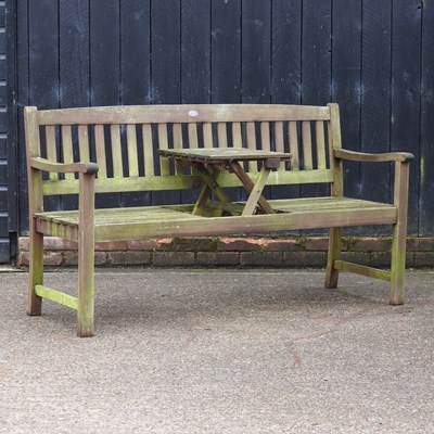 Lot 333 - A wooden slatted garden bench