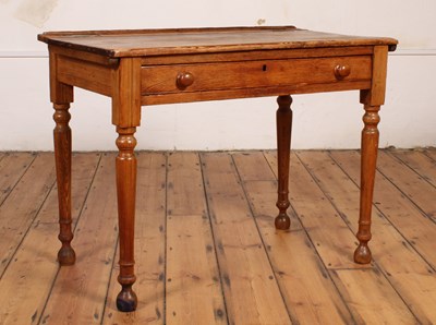 Lot 431 - A Victorian stripped pine side table, with a...