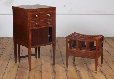 Lot 430 - A mahogany Canterbury, together with a George...