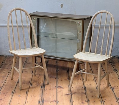Lot 411 - A pair of Ercol style chairs, together with a...