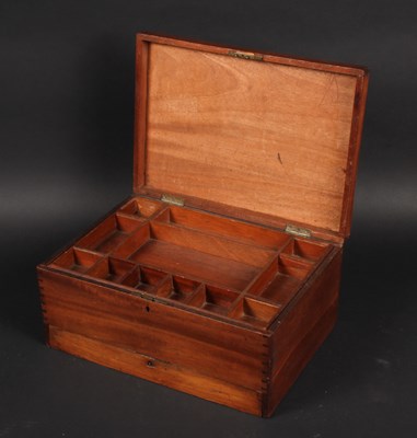 Lot 469 - A 19th century mahogany artist's box, with a...