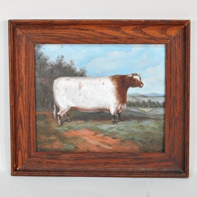 Lot 156 - English school, 20th century, a prize bull,...
