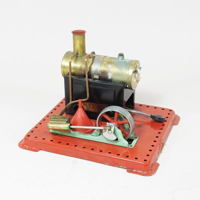 Lot 195 - A Mamod stationary steam engine, 20cm wide,...