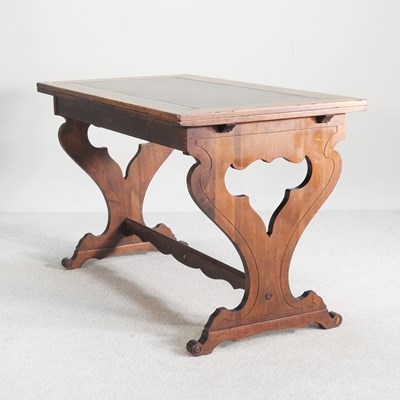 Lot 264 - A mid 20th century oak draw leaf refectory...