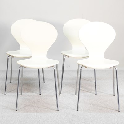 Lot 155 - A set of four contemporary bentwood dining...