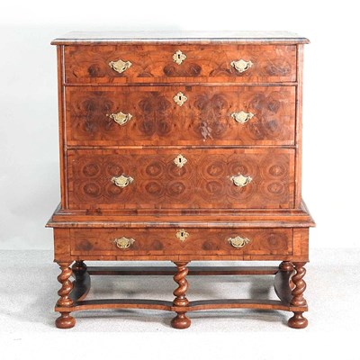 Lot 54 - An 18th century and later oyster veneered...