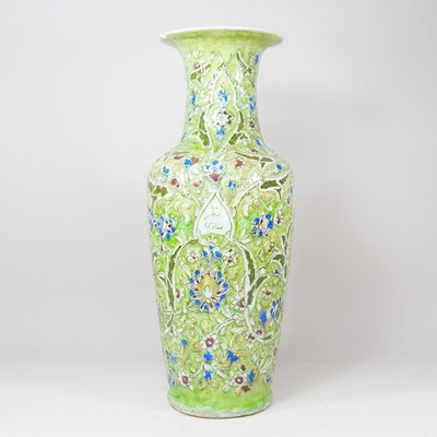 Lot 66 - A large Zsolnay style continental pottery...