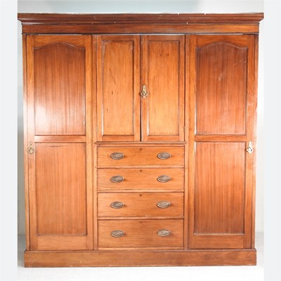 Lot 158 - A late 19th century mahogany combination...