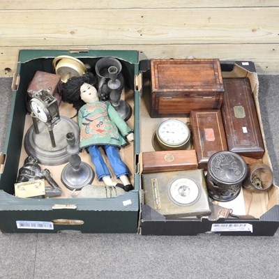 Lot 272 - A George III inlaid tea caddy, together with a...