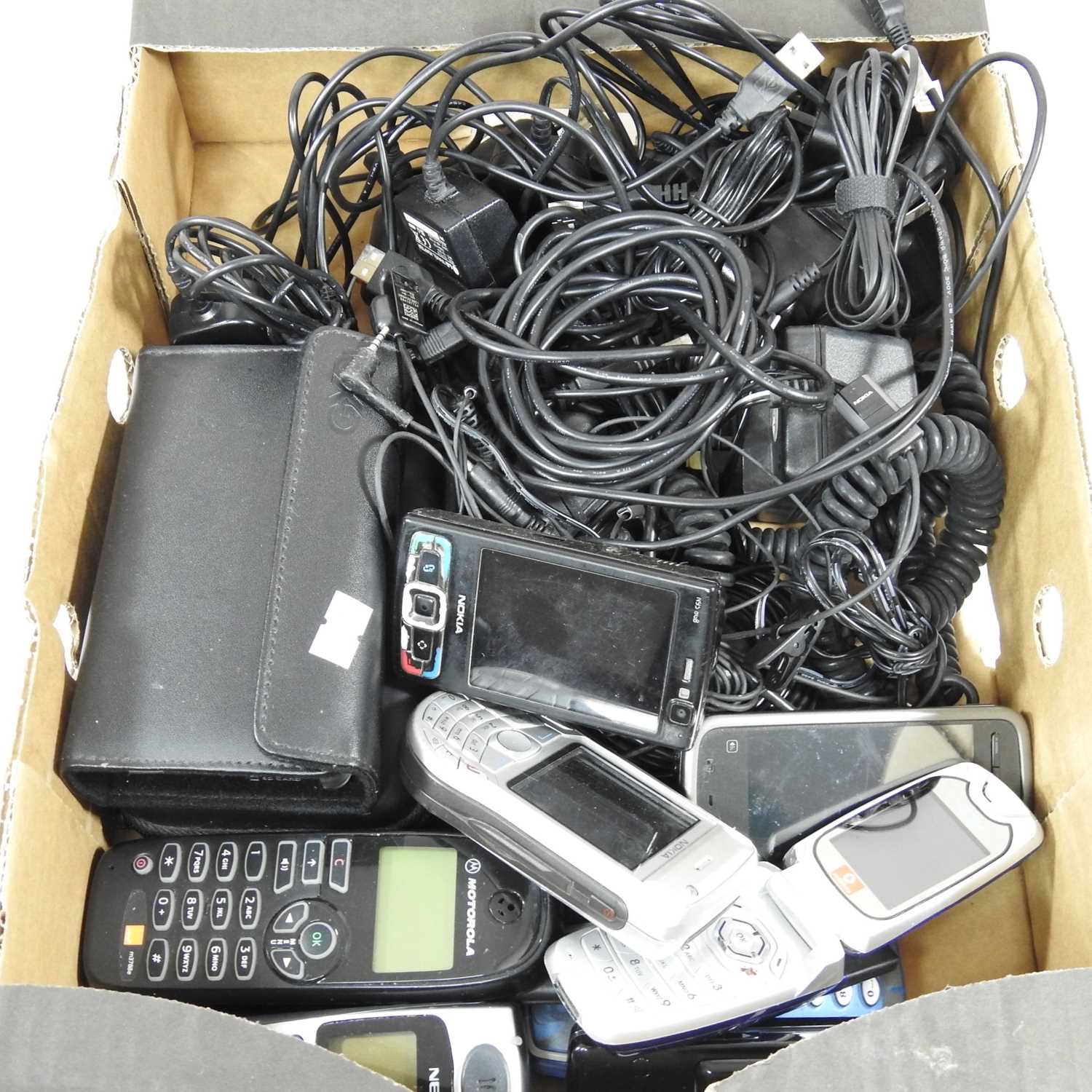 Used Phones Collection Lot 328 - A collection of vintage mobile phones, and a