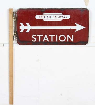 Lot 815 - A British Railways double-sided wall-mounted...