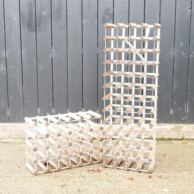 Lot 437 - A wine rack, together with another smaller...