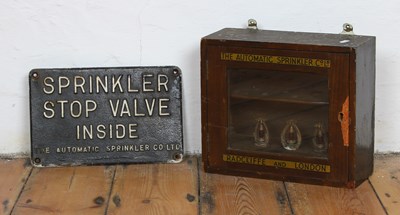 Lot 570 - An automatic sprinkler salesman's display case,...