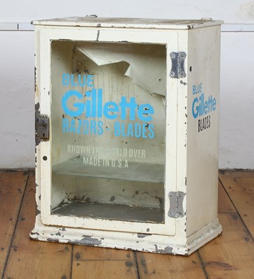 Lot 455 - A Gillette razor cabinet, later painted