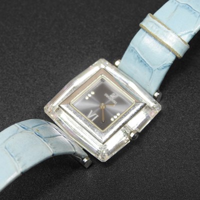 Lot 173 - A Swarovski ladies crystal cased wristwatch,...
