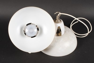 Lot 580 - A pair of Brutalist white lamps and shades