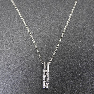 Lot 246 - A modern 18 carat white gold and diamond...