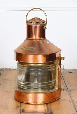 Lot 821 - A Victorian style copper ship's toplight