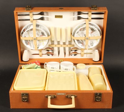 Lot 614 - A Brexton picnic set, housed in a fitted case