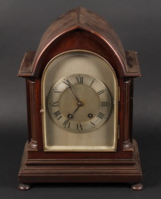 Lot 246 - A French mahogany bracket clock, having a...