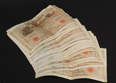 Lot 67 - A collection of nineteen 1000 Reichsmark...