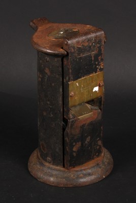 Lot 573 - A vintage brass and black painted railway...