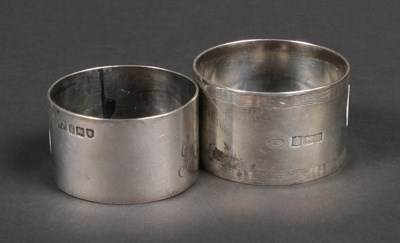 Lot 64 - Two mid 20th century silver napkin rings, 69g (2)