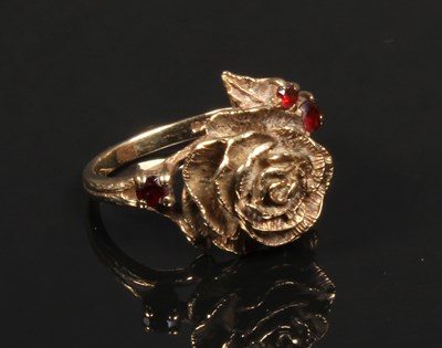Lot 23 - A 9 carat rose ring, size N/O, 5.4g