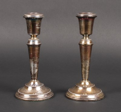 Lot 27 - A pair of mid 20th century silver table...