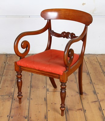Lot 434 - A William IV mahogany armchair
